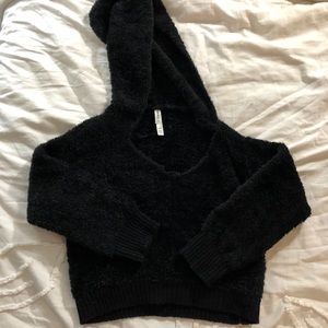 RVCA Black Super Soft & Warm Cropped Hoodie